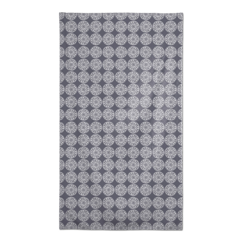 Nappe rectangulaire en polyester géométrique, Gris foncé