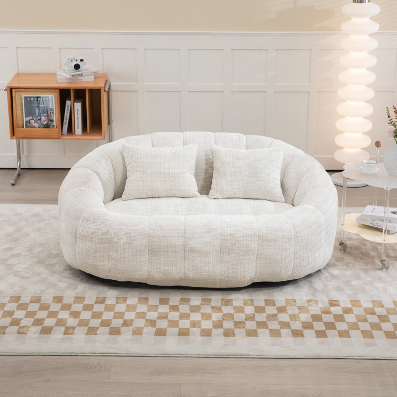 Causeuse Canny, Beige, H 24,8 po x l 59,06 po x P 37,4 po