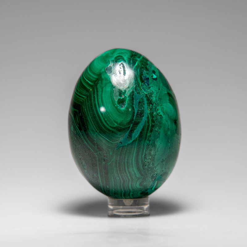 Genuine Polished Malachite Egg (235.8 Grams)