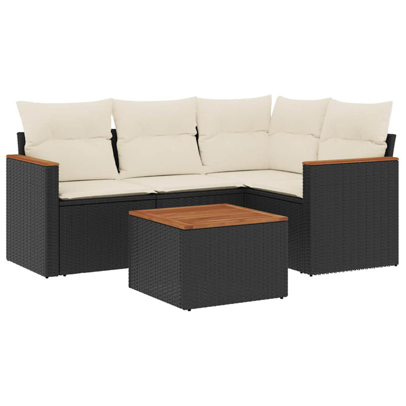 Vidaxl Garden Sofa Set Black