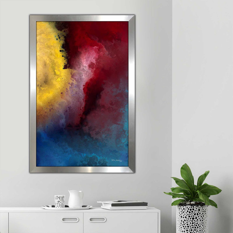 «Let There Be Light, Genesis 1: 3» par Mark Lawrence, reproduction d'art, Encadrement argenté