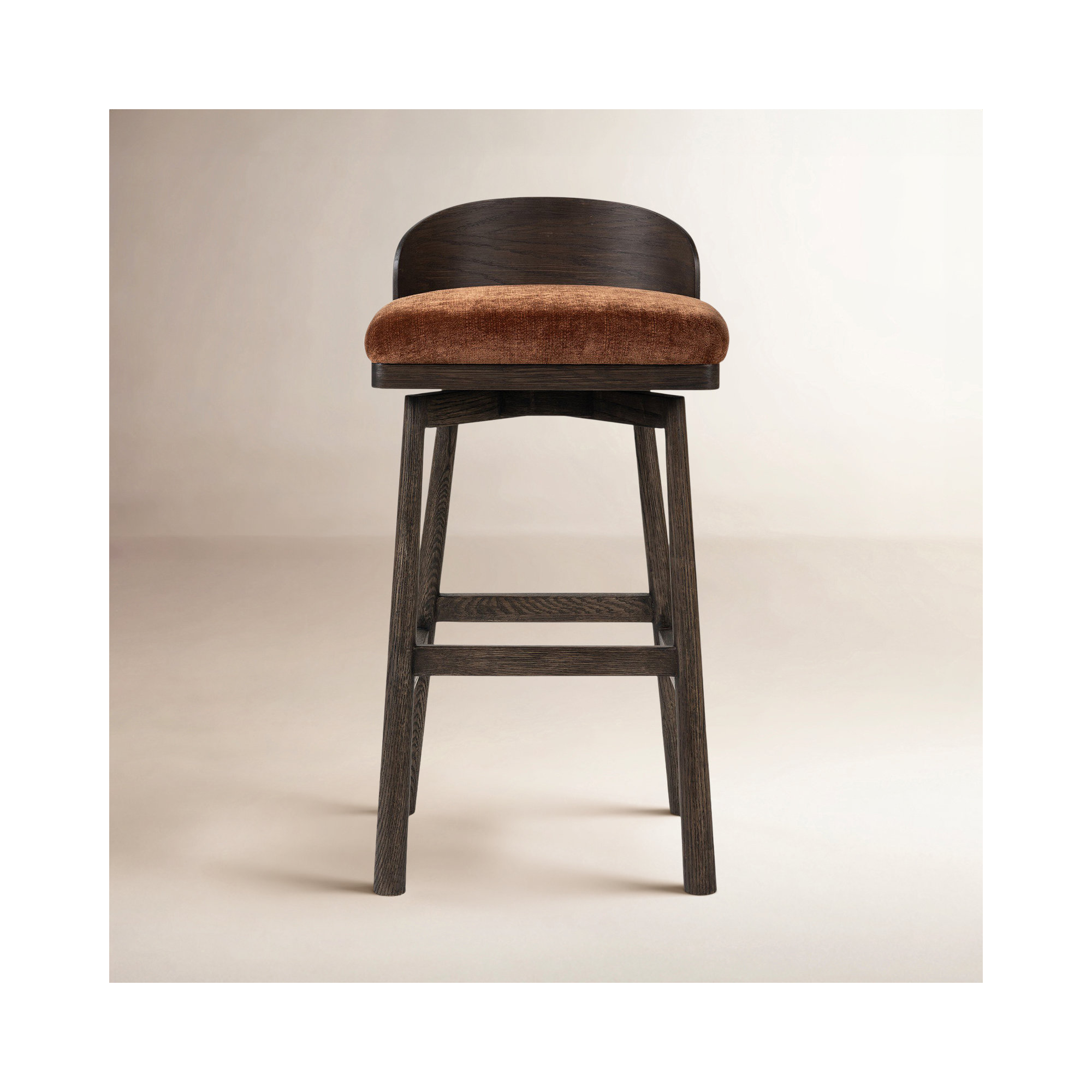 Ackerson Swivel Stool-Altair Sienna-Counter, Warm Oak, Altair Sienna Polyester, Bar Stool (30.91" Seat Height)