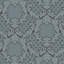 Shadow Leaf Damask - Pewter Blue Wallpaper