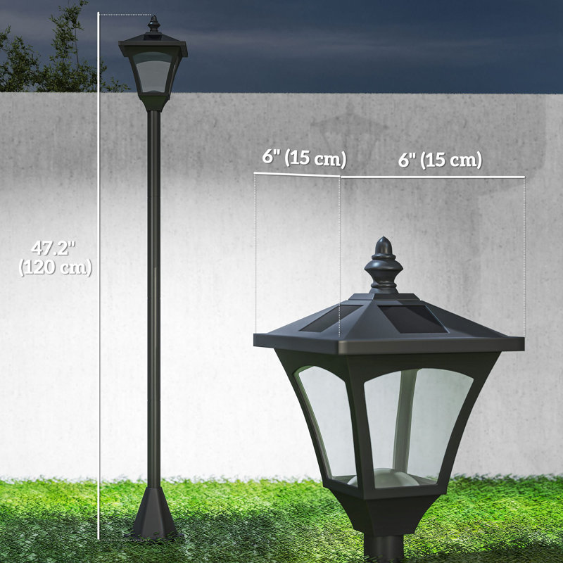 Lampadaire solaire simple 48 po