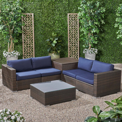 Roxann 4 - Person Patio Conversation Set with Cushions