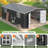 12 ft. W x 18 ft. D Large Outdoor Metal Shed, All-Steel Construction with Windows and Lockable Doors