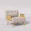 Canapé-lit rembourré convertible, chaise-lit réglable 3-en-1-1684675558