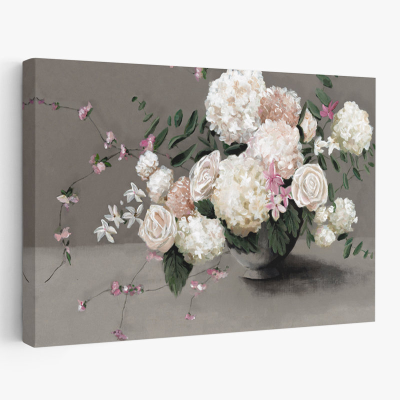 Fleurs et roses, fleurs intemporelles, H 16 po x l 24 po
