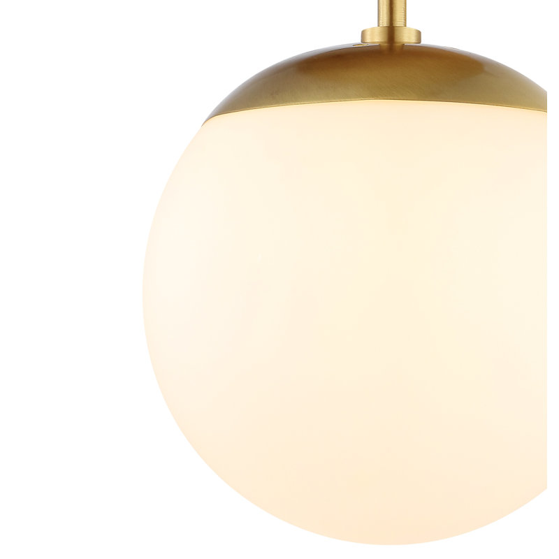 Statler Glass Semi Flush Mount, Brass Gold