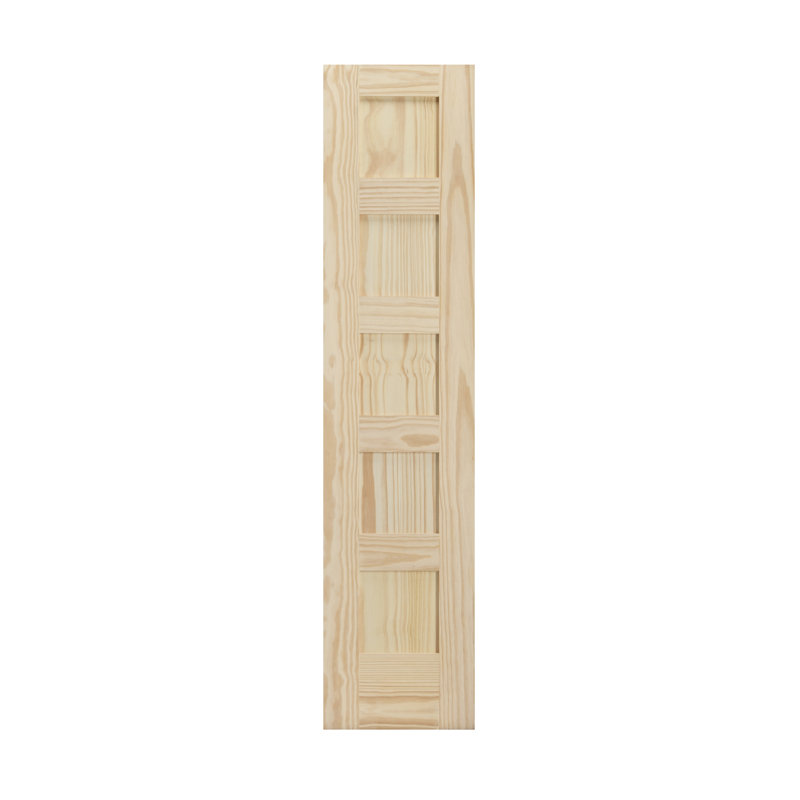 Porte à panneaux standard en bois massif sans finition Shaker, 18 po x 80 po