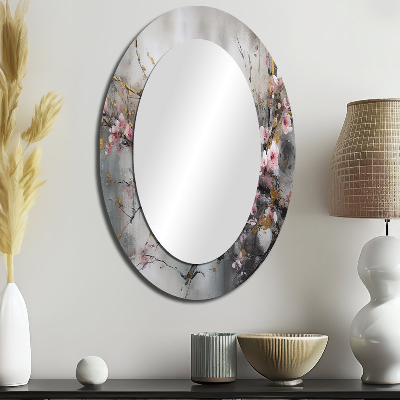 Miroir mural rose, 36" x 24"