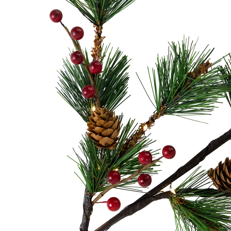 Faux Berry/Pine Branch