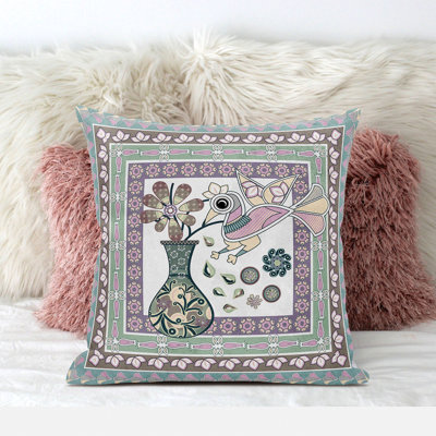 Patchwork Outdoor Reversible Throw Pillow