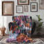 Enchantement de fleurs colorées - couverture en sherpa de qualité supérieure 1 pièce - reproduction d'art luxueuse-96939286