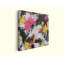 Reproduction d'art moderne sur toile éclaboussée de peinture moderne, reproduction multicolore colorée pour la maison, blanc rose jaune, reproduction d'art sur toile, reproduction d'art-100885147