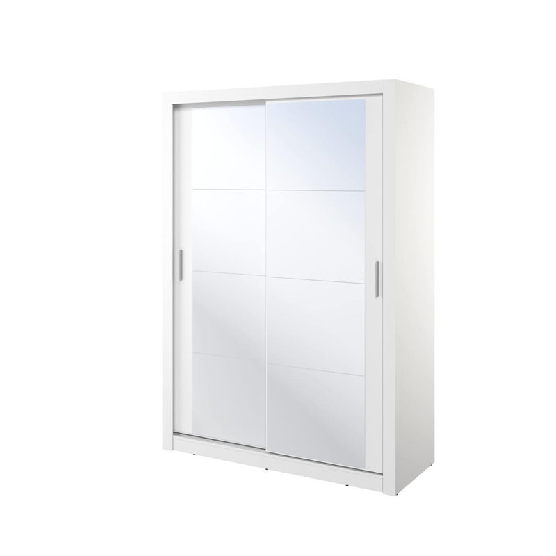 Nalina 2 Door Manufactured Wood Wardrobe, White