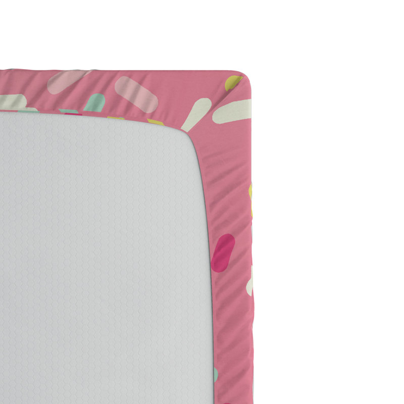 Microfiber Fitted Sheet, Twin Fitted Sheet, Geometric