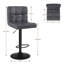 Deristin Swivel Upholstered Adjustable Height Counter Stool with Metal Frame-674344492