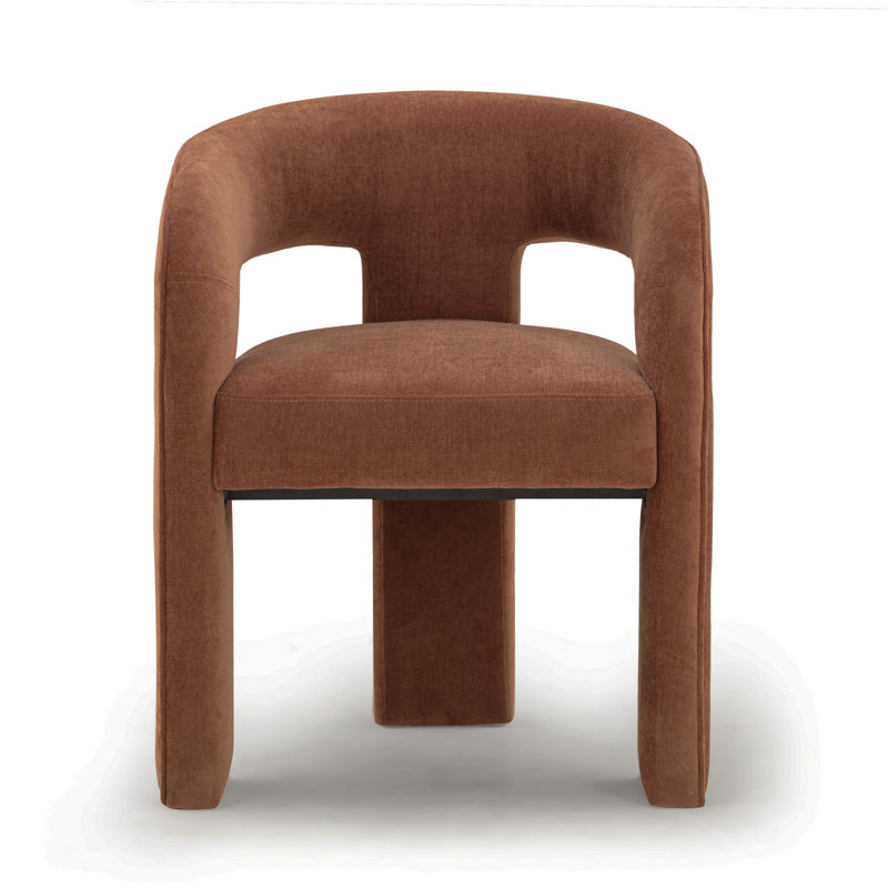 Chaise de salle à manger en chenille rouge Malone Performance, Rouge