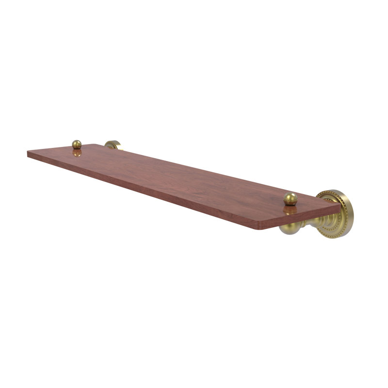 Marchmont Bracket Shelf, Satin Brass, 2.5" H x 22" W x 5" D