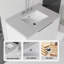 Meuble-lavabo flottant élégant avec portes à fermeture douce et comptoir en marbre de culture-133668246