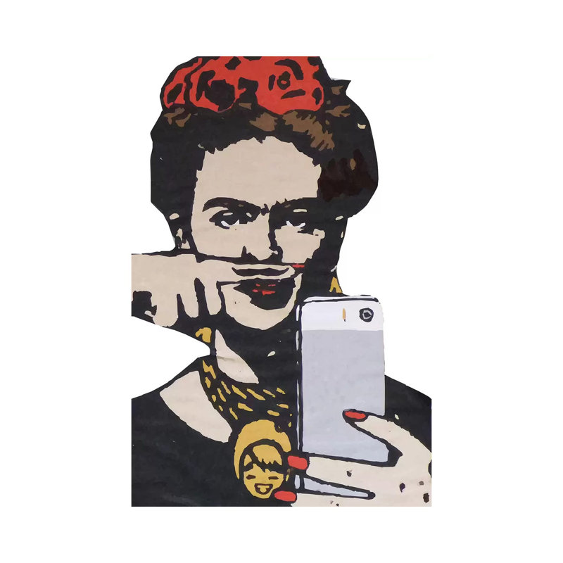Frida Kahlo Urban - No Frame Print on Canvas, 45.72cm H x 30.48cm W x 1.91cm D