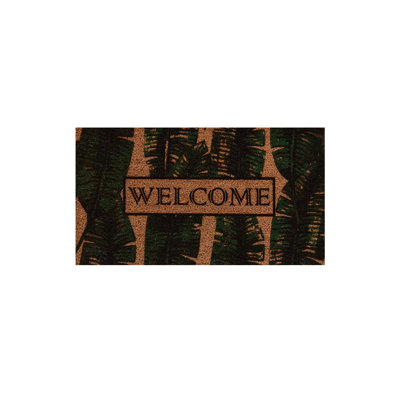 Paillasson Coco fait à la main en PVC antidérapant 15,7 po x 23,6 po | 700 g / m² | Lavable à la machine à 86 ° F | Tapis d'entrée durable et élégant pour la maison, facile à nettoyer, parfait pour une utilisation intérieure et extérieure