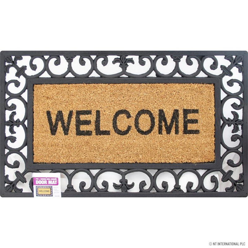 MantraRaj Heavy Duty W75 * L45 cm Non-Slip Indoor/Outdoor Door Mat Entrance Floor Mat (Welcome)