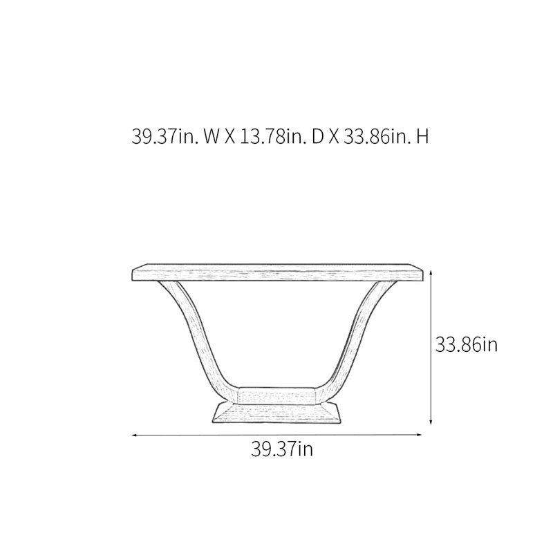 Console Modern Minimalist, H 33,86 po x l 39,37 po x P 13,78 po