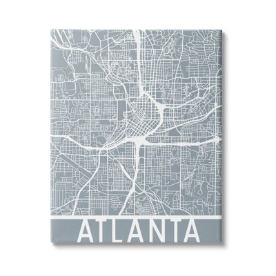 Atlanta Georgia City Street Grid, lignes de transport géométriques par Daphne Polselli