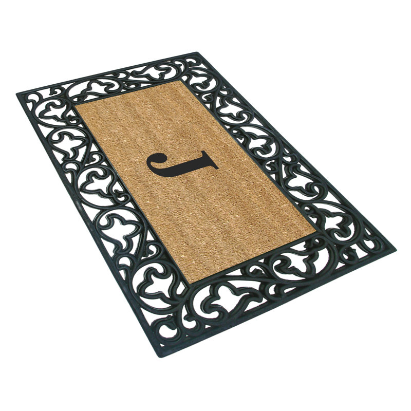 Tapis de porte d'extérieur antidérapant 36 po x 23 po Ripon, J