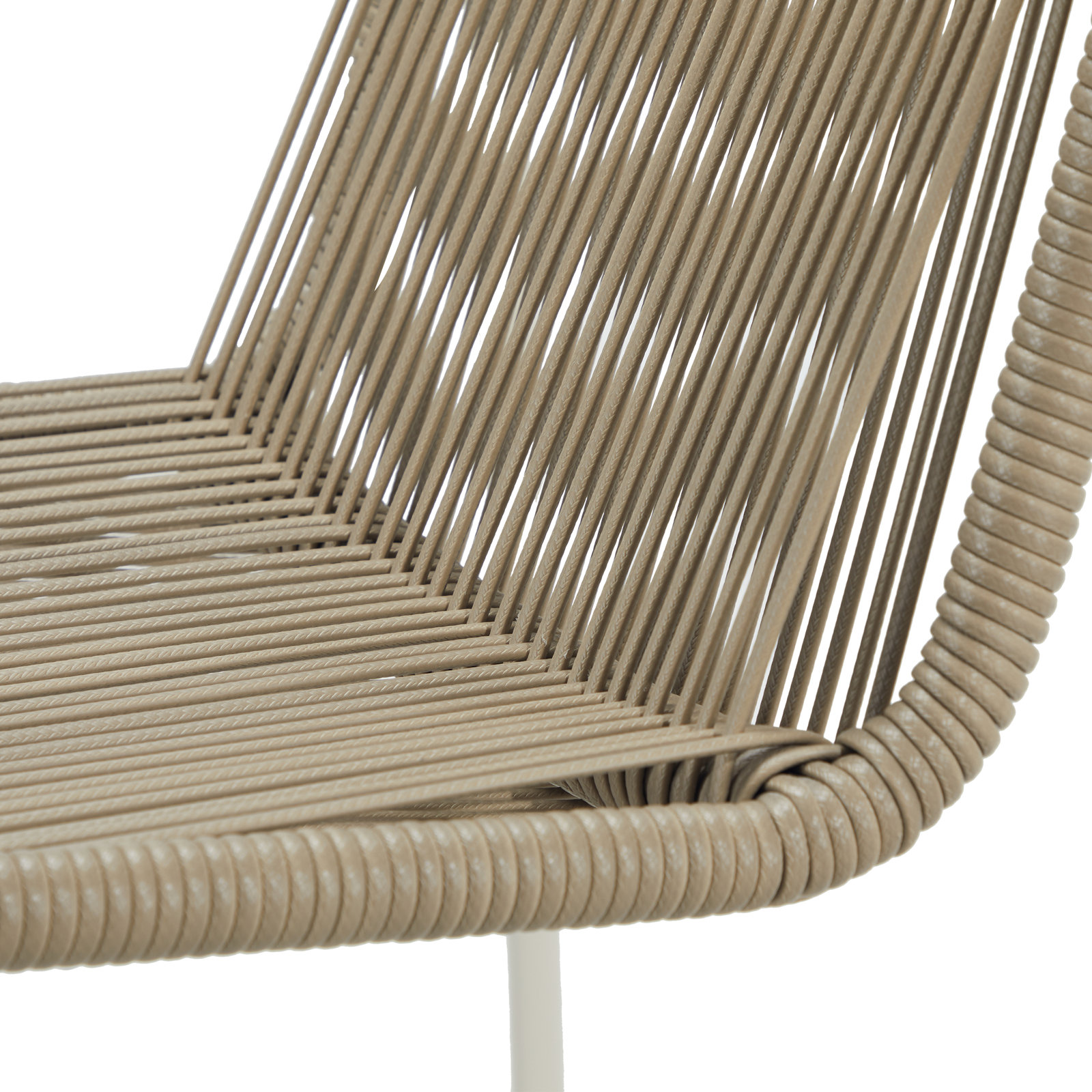 Patio Lounge Chair, Brown/White