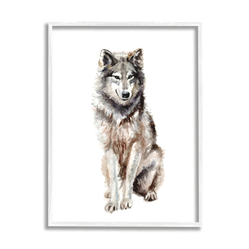 Loup arctique, chambre de bébé par Fox Hollow Studios - Peinture, H 20 po x l 16 po x P 1,5 po