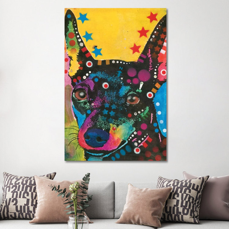 Miniature Pinscher by Dean Russo - Wrapped Canvas Print, 152.5 cm H x 101.5 cm W