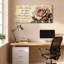 Ensemble de 1 toile tendue avec motif floral rose et verset biblique vintage-628768534