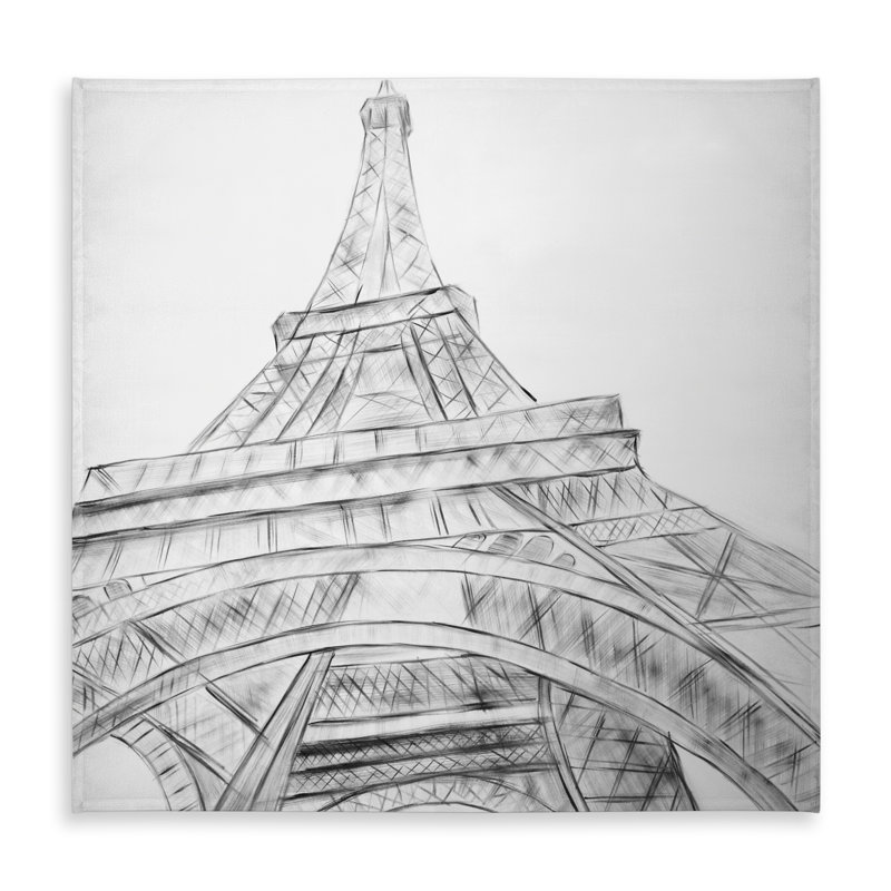 Eiffel Tower Sketch Tablecloth - Versatile Indoor/Outdoor Decor
