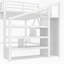 Lit mezzanine avec escalier de rangement, tablettes et garde-robe intégrée-385577355-385577460
