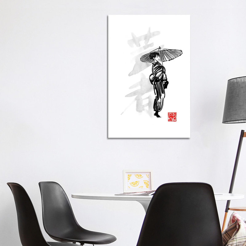 Geisha by Péchane - Painting on Canvas, 101.6 cm H x 66.04 cm W x 1.91 cm D, Wrapped Canvas