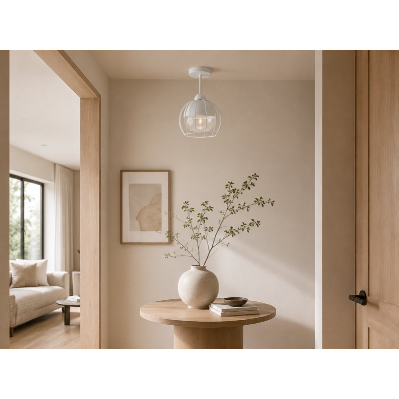 Glass Semi Flush Mount, 1