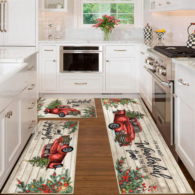 Christmas Kitchen Rugs Set