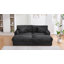 Canapé surdimensionné double de 83,5 po, canapé-lit moelleux en fausse fourrure de lapin avec ports USB, porte-gobelets et coussins de soutien, lit de jour rembourré pour le salon-1324876943