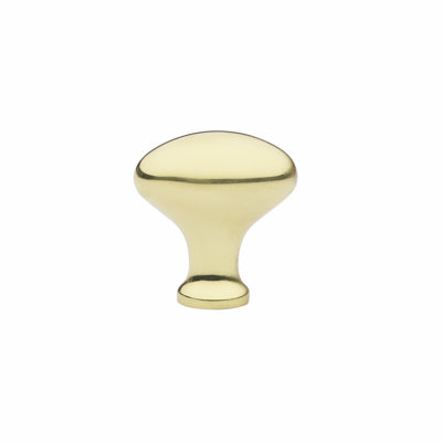 Emtek Egg Cabinet Knob, Unlacquered Brass