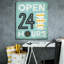 «Retro Diner Open 24 Hours» par Michael Mullan, art mural sur toile-102879495