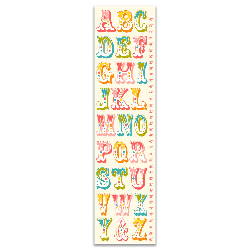 Tableau de croissance personnalisé alphabet de cirque Traylor, Oui