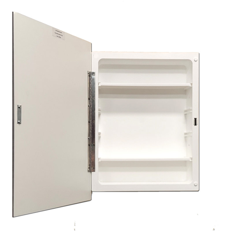  Adaiyah 13.75'' W 18'' H Recessed Frameless, Wall mounted bathroom Medicine Cabinet Mirror for storage 2 Adjustable Shelves
