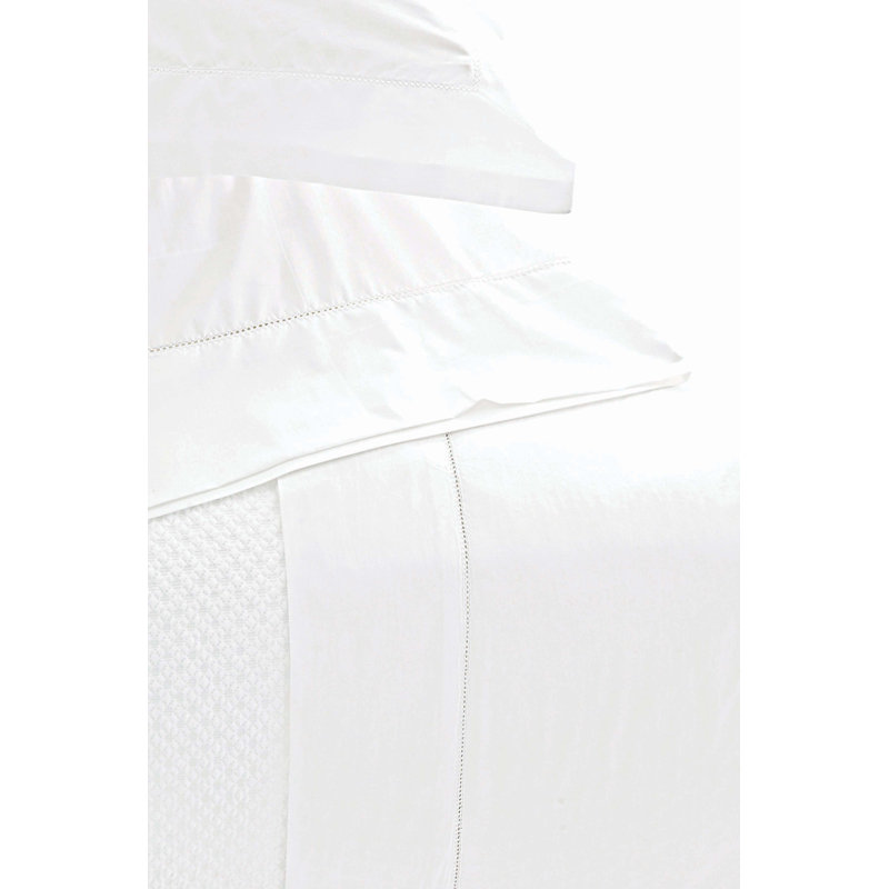 Classic Hemstitch Pillowcases (Pair), White, Standard Pillowcases