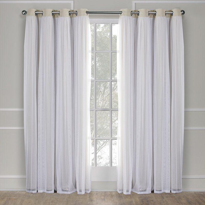 Nunley Room Darkening Curtain Pair, 52" W x 84" L, Sand