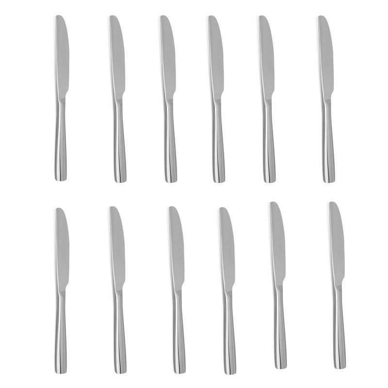Ensemble de 12 couteaux de table en acier inoxydable 12 pièces, va au lave-vaisselle