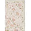 Tapis beige / vert en laine à motif floral crocheté à la main Hollander-21460033