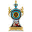 Élégante horloge chérubin de 21 pouces avec base florale en porcelaine et bronze pour la maison et le bureau